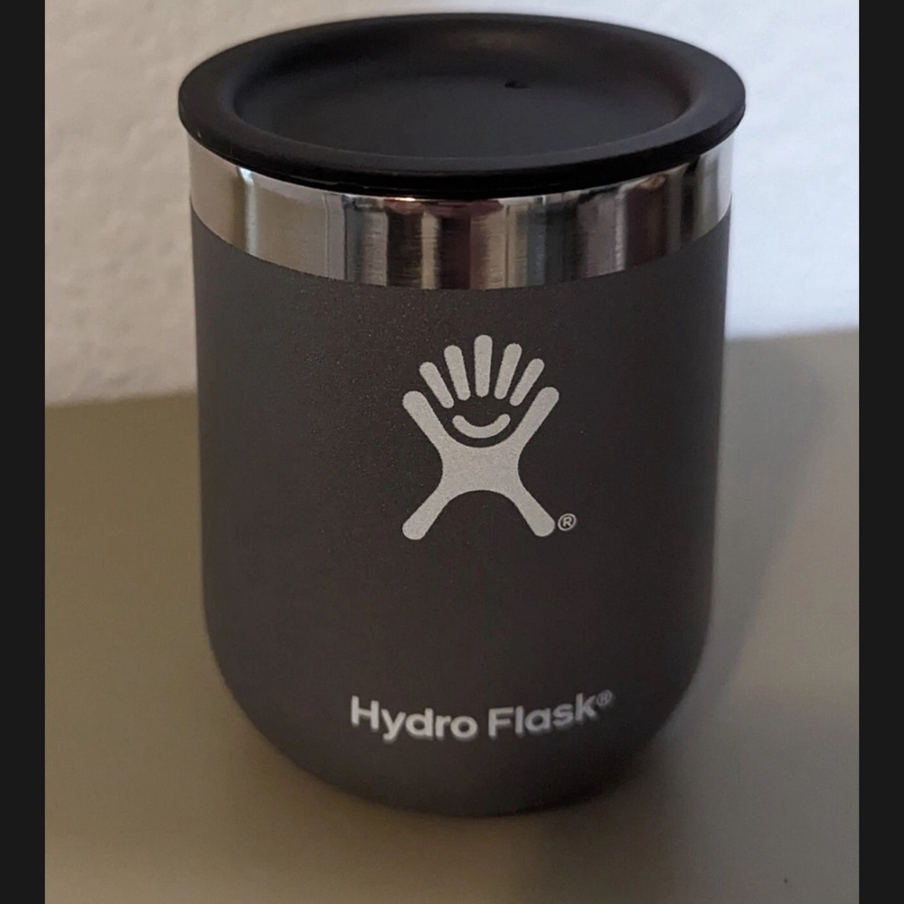 Hydro Flask Wine Tumbler Gray With Lid  10oz Double Walled Dishwasher Safe